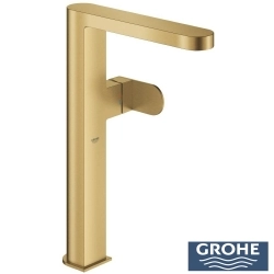 Grohe - Grohe Plus Tezgah Üstü Lavabo Bataryası, Fırçalı Altın