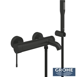 Grohe - Grohe Essence New Banyo Bataryalı Duş Sistemi, Mat Siyah