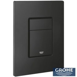 Grohe - Grohe Uniset Gömme Rezervuar, İnce (Mat Siyah Kumanda Paneli ve Mat Siyah Stop Valf Dahil)