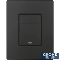 Grohe - Grohe Uniset Gömme Rezervuar, İnce (Mat Siyah Kumanda Paneli ve Mat Siyah Stop Valf Dahil)