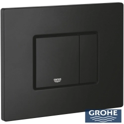 Grohe - Grohe Uniset Gömme Rezervuar, İnce (Mat Siyah Kumanda Paneli ve Mat Siyah Stop Valf Dahil)