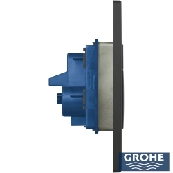 Grohe - Grohe Uniset Gömme Rezervuar, İnce (Mat Siyah Kumanda Paneli ve Mat Siyah Stop Valf Dahil)