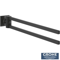 Grohe - Grohe Allure Havluluk, Altın, 42 cm, Hayalet Siyah