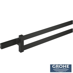 Grohe - Grohe Selection Cube İkili Havluluk, 40 cm, Mat Siyah