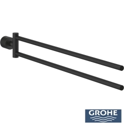 Grohe - Grohe Atrio İkili Havluluk, 49 cm, Hayalet Siyah