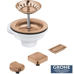 Grohe - Grohe Eviye Süzgeci Seti, Fırçalı Bakır