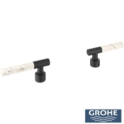 Grohe - Grohe Atrio Private Collection Duvardan Ankastre Lavabo Bataryası İçin Kulp, Hayalet Siyah