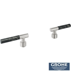 Grohe - Grohe Atrio Private Collection Duvardan Ankastre Lavabo Bataryası İçin Kulp, Paslanmaz Çelik