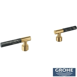 Grohe - Grohe Atrio Private Collection Duvardan Ankastre Lavabo Bataryası İçin Kulp, Altın