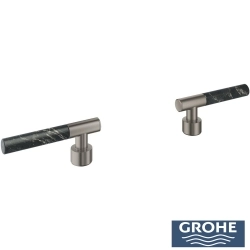 Grohe - Grohe Atrio Private Collection Duvardan Ankastre Lavabo Bataryası İçin Kulp, Saten Grafit