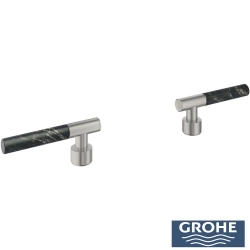 Grohe - Grohe Atrio Private Collection Duvardan Ankastre Lavabo Bataryası İçin Kulp, Saten Çelik