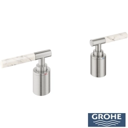 Grohe - Grohe Atrio Private Collection 5 Delikli Ankastre Küvet Bataryası İçin Kulp, Paslanmaz Çelik