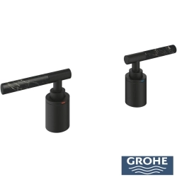 Grohe - Grohe Atrio Private Collection 5 Delikli Ankastre Küvet Bataryası İçin Kulp, Hayalet Siyah