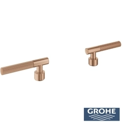 Grohe - Grohe Atrio Private Collection Duvardan Ankastre Lavabo Bataryası İçin Kulp, Fırçalı Bakır