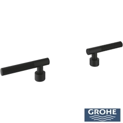 Grohe - Grohe Atrio Private Collection Duvardan Ankastre Lavabo Bataryası İçin Kulp, Hayalet Siyah