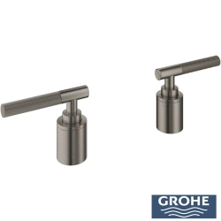 Grohe - Grohe Atrio Private Collection 5 Delikli Ankastre Küvet Bataryası İçin Kulp, Fırçalı Sert Grafit