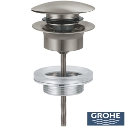 Grohe - Grohe Tapa Takımı Bas-Aç Süzgeç, Saten Çelik