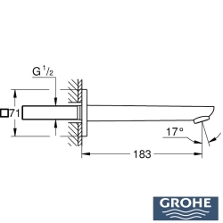 Grohe - Grohe Cubeo Çıkış Ucu, Mat Siyah