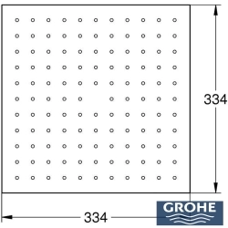 Grohe - Grohe Rainshower Aqua Tiles Mono Ankastre Tepe Duşu, Tek Fonksiyonlu, Altın (Sıva Üstü Grubu)