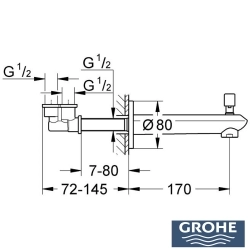 Grohe - Grohe Eurodisc Çıkış Ucu, Saten Çelik