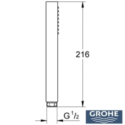 Grohe - Grohe Rainshower Aqua Cube Stick El Duşu, 1 Akışlı, Saten Çelik