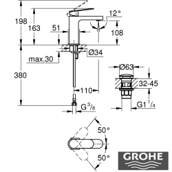 Grohe - Grohe Plus Lavabo Bataryası