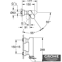 Grohe - Grohe Plus Duş Bataryası - 33577004