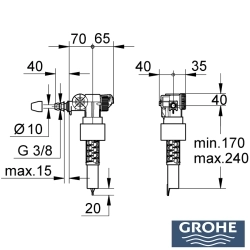 Grohe - Grohe Gömme Rezervuar Flatör Doldurma Grubu