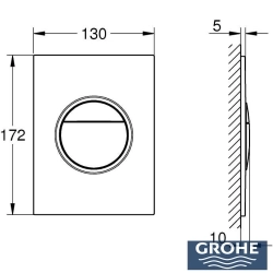 Grohe - Grohe Nova Cosmopolitan S Kumanda Paneli, Saten Grafit