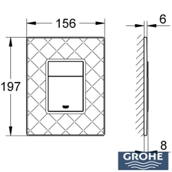 Grohe - Grohe Skate Gömme Rezervuar Kumanda Paneli, Kırmızı