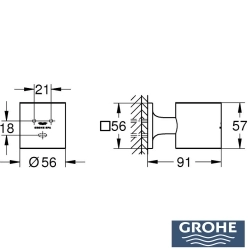 Grohe - Grohe Allure Sabunluk Ve Diş Fırçalık Tutacağı, Saten Çelik