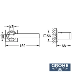 Grohe - Grohe Allure Tuvalet Kağıtlığı, Kapaksız, Hayalet Siyah