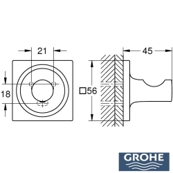 Grohe - Grohe Allure Havlu/Bornoz Askısı, Saten Grafit - 40284MG1