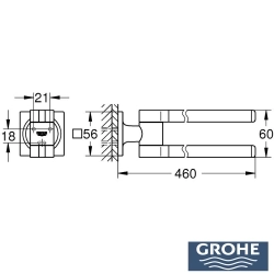 Grohe - Grohe Allure Havluluk, Altın, 42 cm, Saten Grafit
