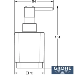 Grohe - Grohe Selection Cube Sıvı Sabunluk, Duvardan, Mat Siyah