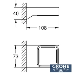 Grohe - Grohe Selection Cube Sabunluk Tutacağı, Mat Siyah
