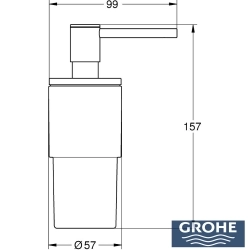 Grohe - Grohe Atrio Sıvı Sabunluk, Saten Çelik