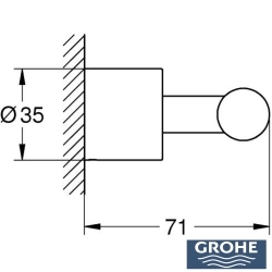 Grohe - Grohe Atrio İkili Havlu/Bornoz Askısı, Saten Grafit - 40890MG0