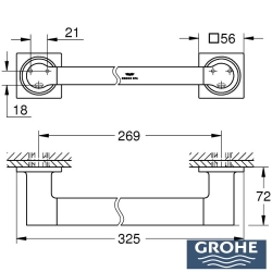 Grohe - Grohe Allure Banyo Tutunma Barı, Saten Grafit - 40955MG1