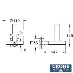 Grohe - Grohe Allure Yedek Tuvalet Kağıtlığı, Saten Çelik