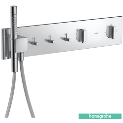 Hansgrohe - Hansgrohe Axor ShowerComposition Ankastre Termostatik Banyo Bataryası ve El Duşu Seti, 3 Çıkışlı (Sıva Üstü Grubu)