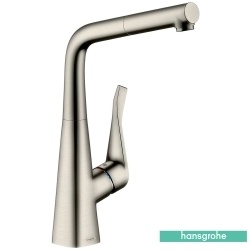 Hansgrohe - Hansgrohe Metris El Duşlu Eviye Bataryası, Paslanmaz Çelik