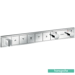 Hansgrohe - Hansgrohe RainSelect Ankastre Termostatik Banyo Bataryası, 5 Çıkışlı (Sıva Üstü Grubu)
