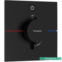 Hansgrohe - Hansgrohe ShowerSelect Comfort E Ankastre Termostatik Duş Bataryası, Satin Siyah