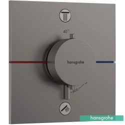Hansgrohe - Hansgrohe ShowerSelect Comfort E Ankastre Termostatik Banyo Bataryası, 2 Çıkışlı, Mat Siyah Krom