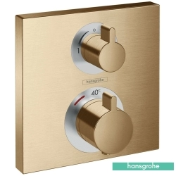 Hansgrohe - Hansgrohe Ecostat Square Ankastre Termostatik Banyo Bataryası, 2 Çıkışlı, Mat Bronz (Sıva Üstü Grubu)