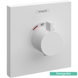 Hansgrohe - Hansgrohe ShowerSelect Ankastre Termostatik Duş Bataryası, Satin Beyaz (Sıva Üstü Grubu)