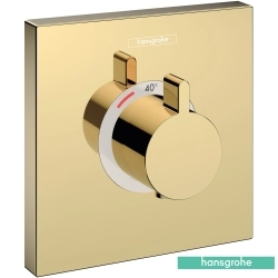 Hansgrohe - Hansgrohe ShowerSelect Ankastre Termostatik Duş Bataryası, Parlak Altın (Sıva Üstü Grubu)