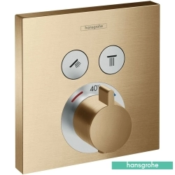 Hansgrohe - Hansgrohe ShowerSelect Ankastre Termostatik Banyo Bataryası, Mat Bronz