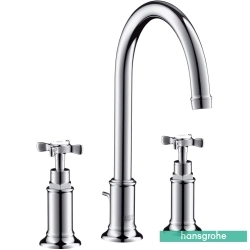 Hansgrohe - Hansgrohe Axor Montreux 3 Delikli Lavabo Bataryası, Sifon Kumandalı